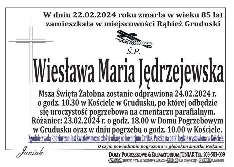 Wiesława Maria  Jędrzejewska