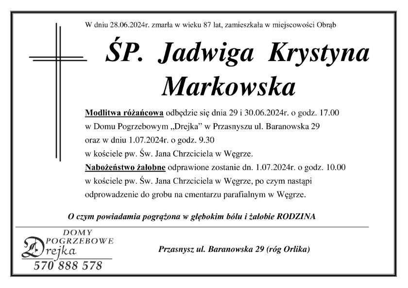 Jadwiga Krystyna Markowska