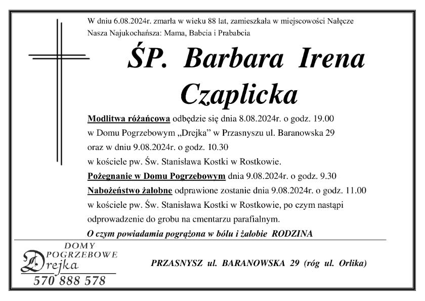 Barbara  Irena Czaplicka