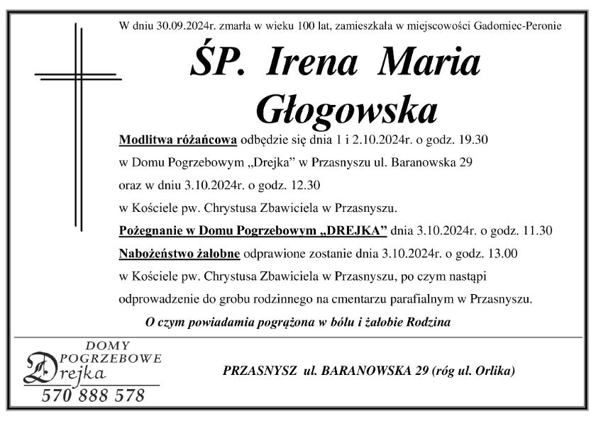 Irena  Maria Głogowska