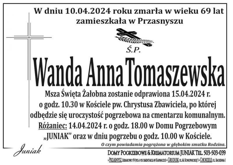 Wanda Anna  Tomaszewska