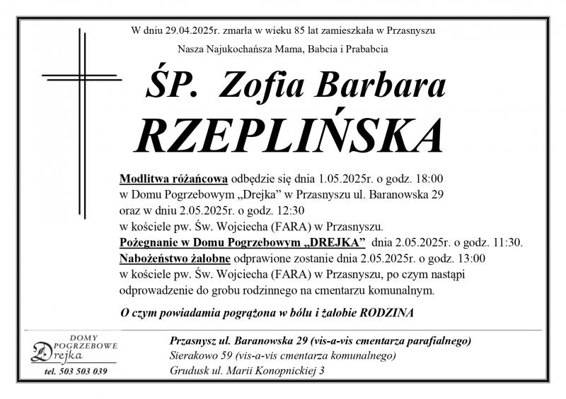 Zofia Barbara Rzeplińska