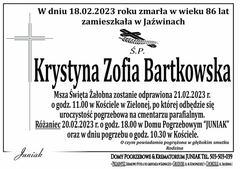 Krystyna Zofia Bartkowska