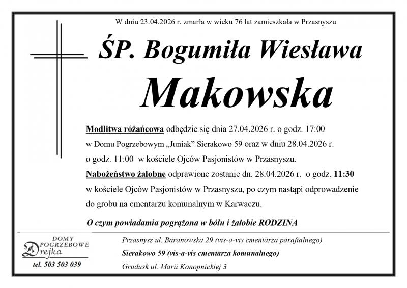Bogumiła Wiesława Makowska