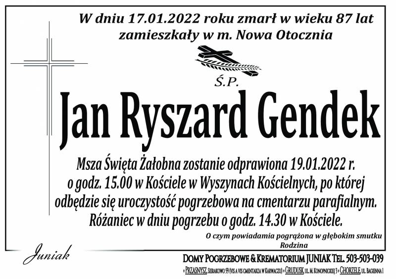 Jan Ryszard  Gendek