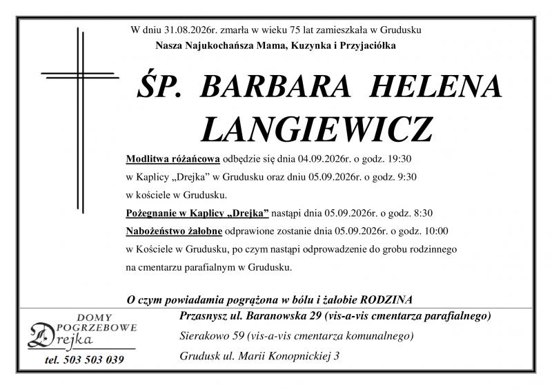 Barbara Helena Langiewicz