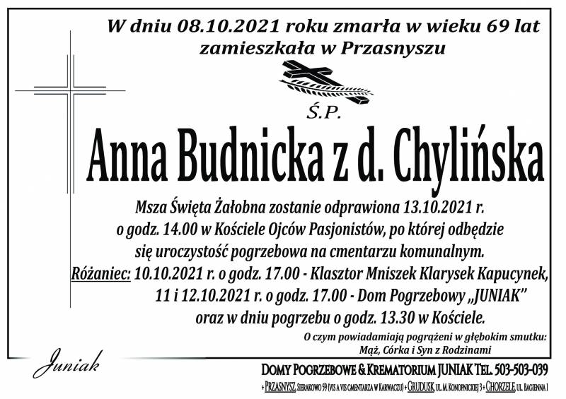 Anna Budnicka z d. Chylińska