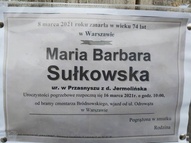 Maria Barbara Sułkowska z d. Jermolińska