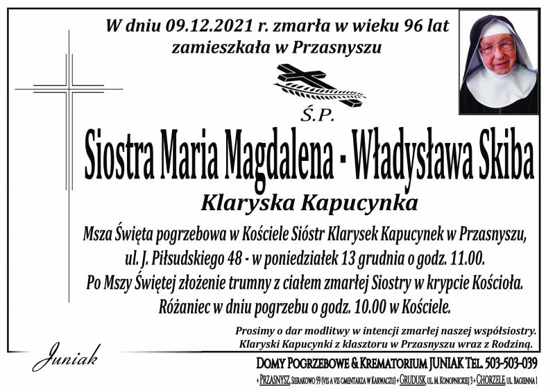 Siostra Maria Magdalena-Władysława Skiba