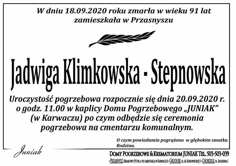 Jadwiga Klimkowska-Stepnowska