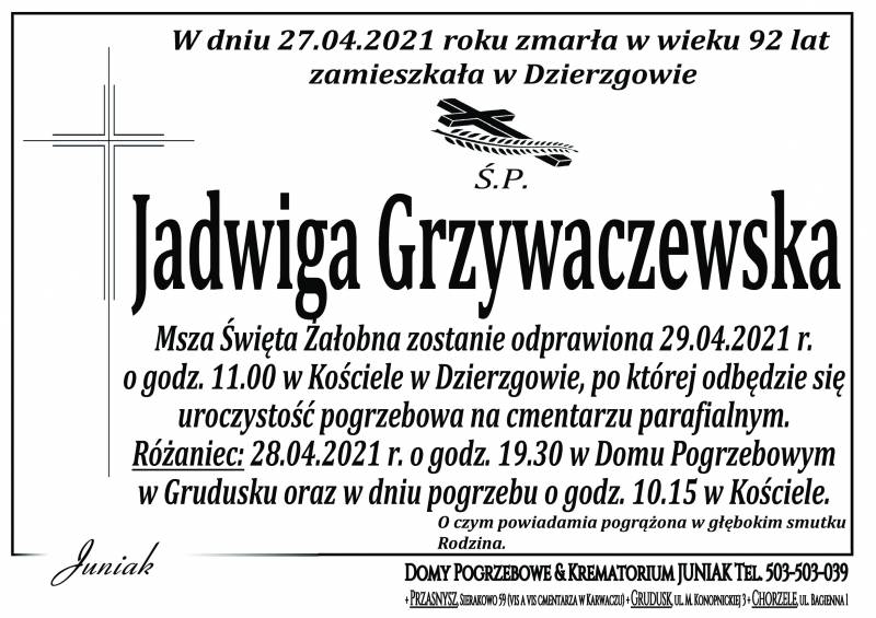 Jadwiga Grzywaczewska