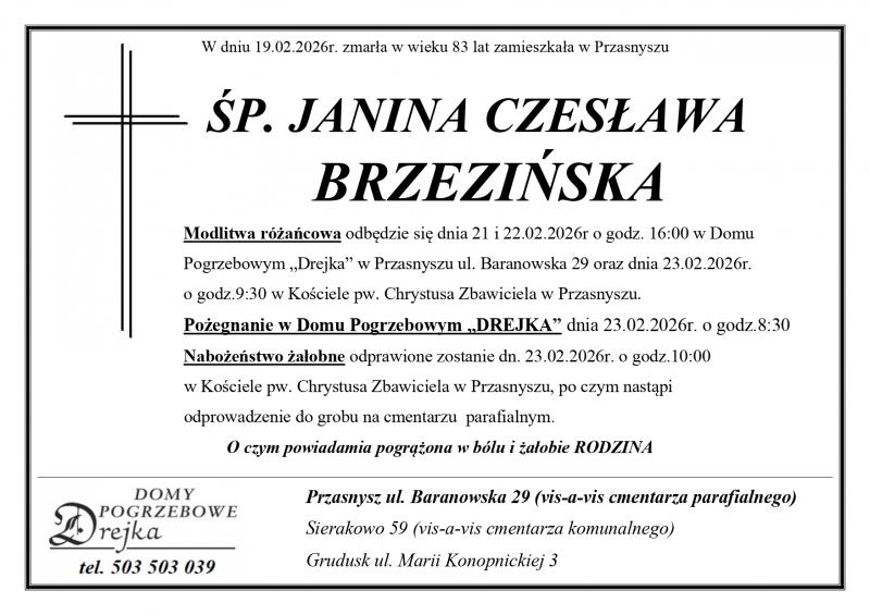 Janina Czesława Brzezińska