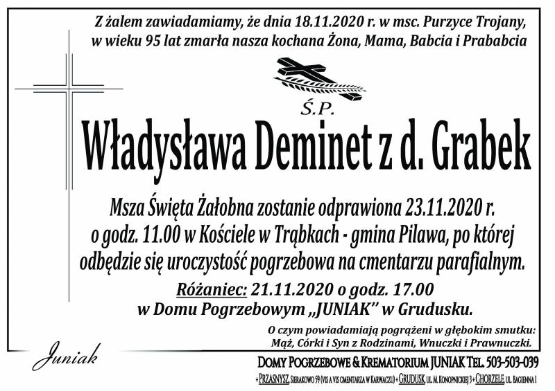 Władysława Deminet z d. Grabek
