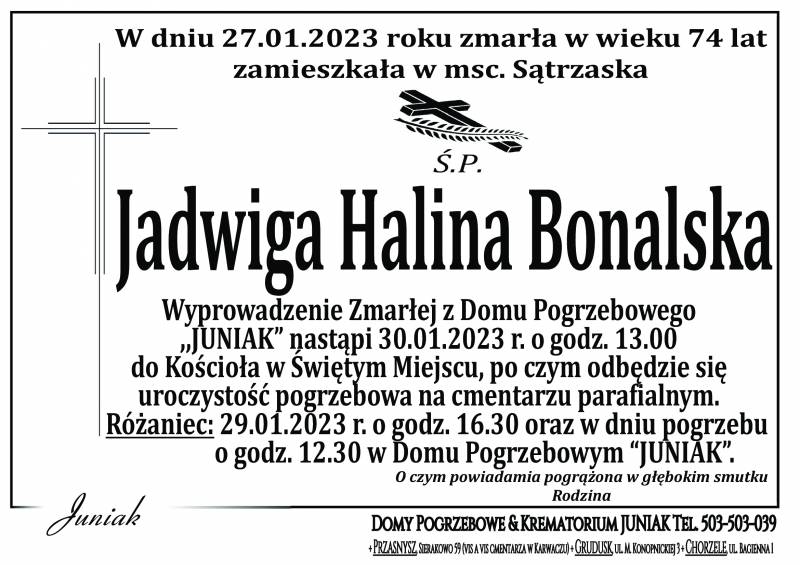 Jadwiga Halina Bonalska