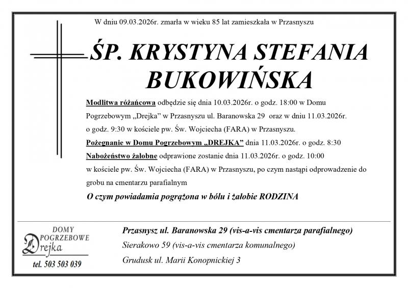 Krystyna Stefania Bukowińska