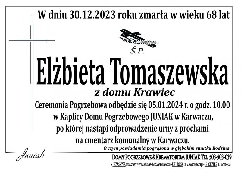 Elżbieta Tomaszewska z domu Krawiec
