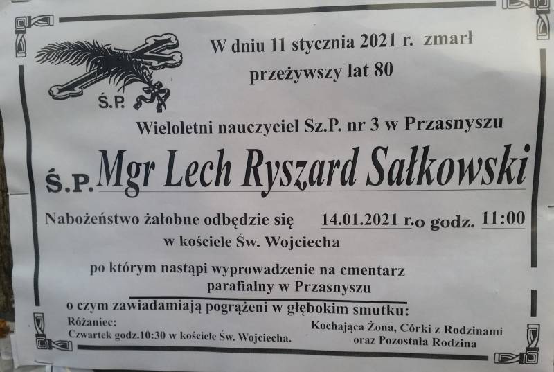 Mgr Lech Ryszard Sałkowski