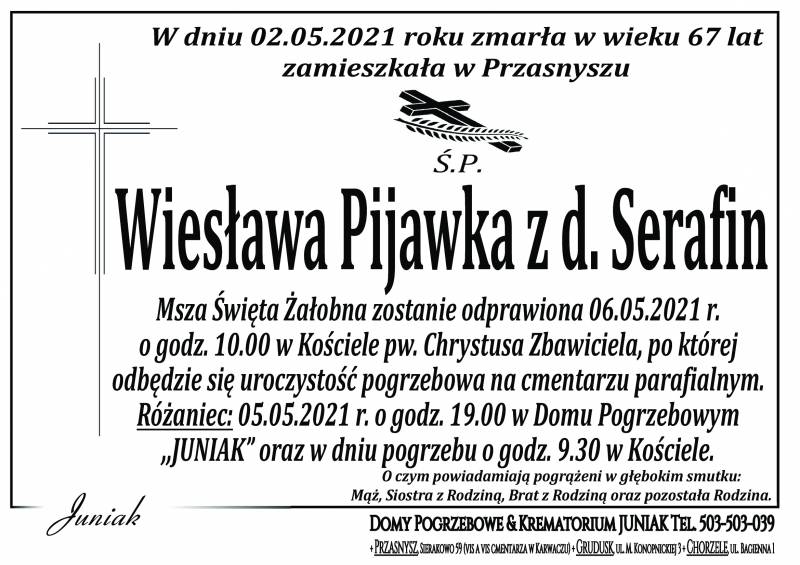 Wiesława Pijawka z d. Serafin