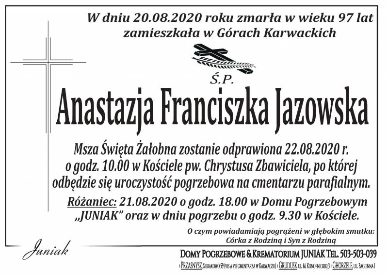 Anastazja Franciszka Jazowska
