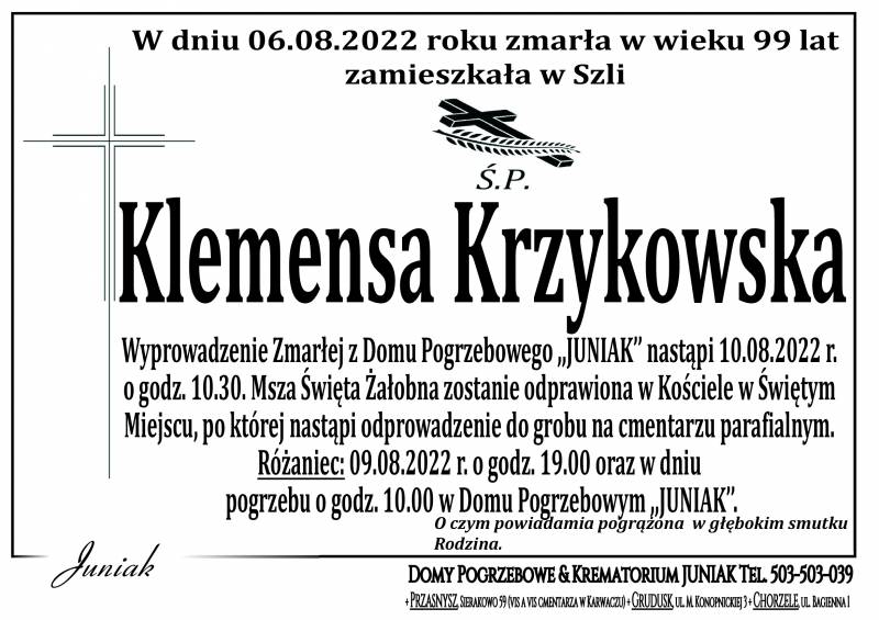 Klemensa Krzykowska