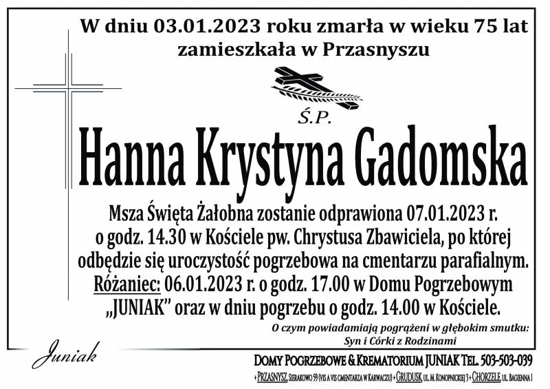 Hanna Krystyna Gadomska
