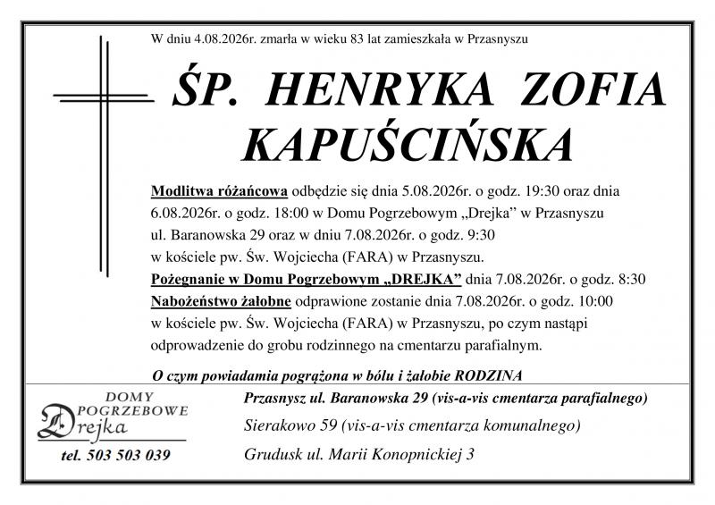 Henryka Zofia Kapuścińska