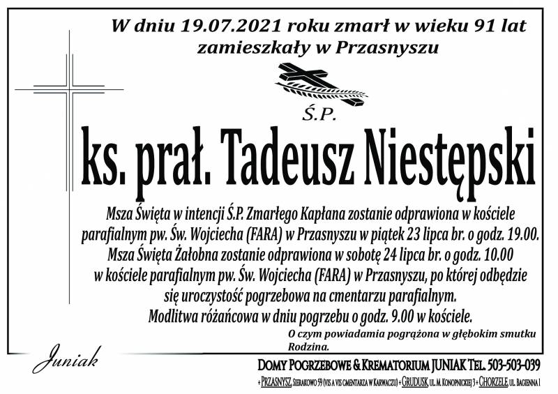 ks. prał. Tadeusz Niestępski
