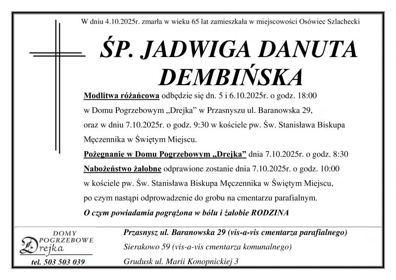 Jadwiga Danuta Dembińska