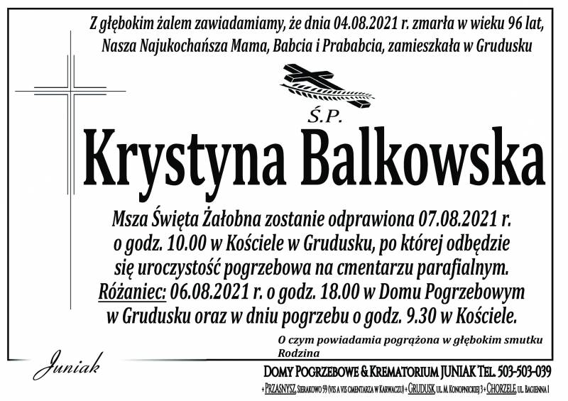 Krystyna Balkowska