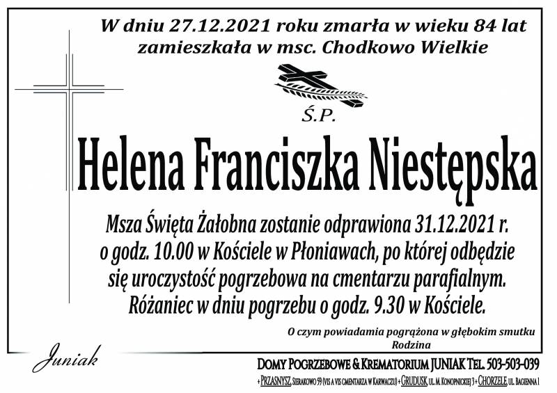 Helena Franciszka Niestępska