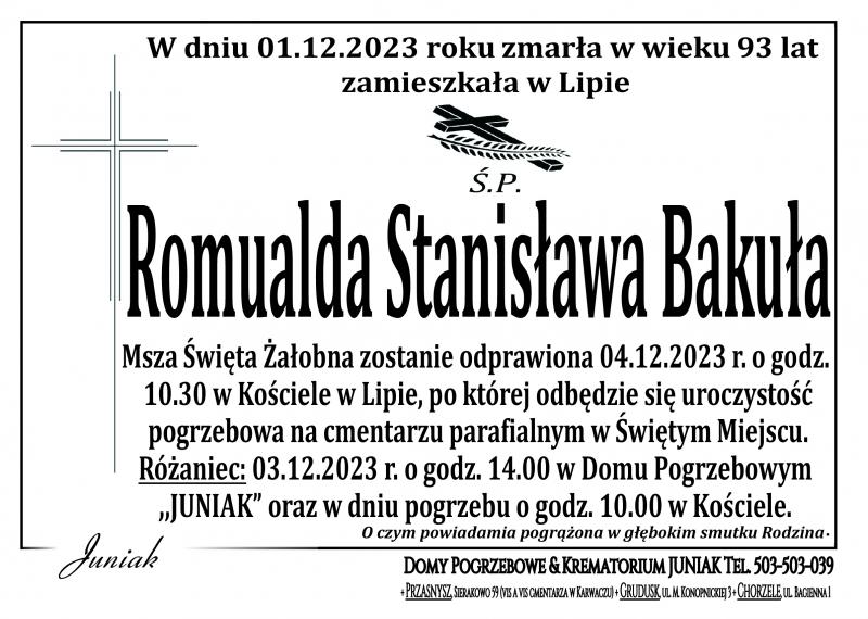 Romualda Stanisława Bakuła