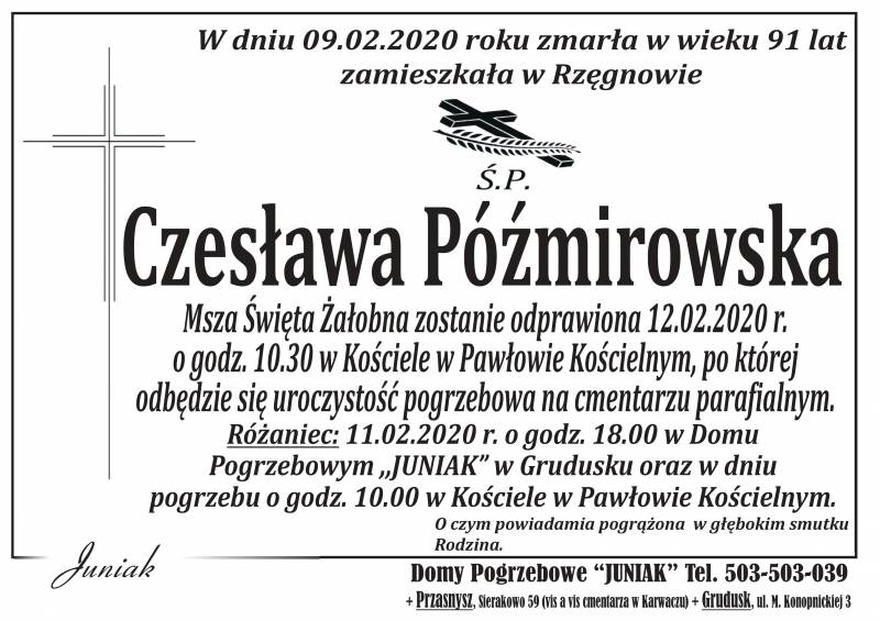 Czesława Późmirowska