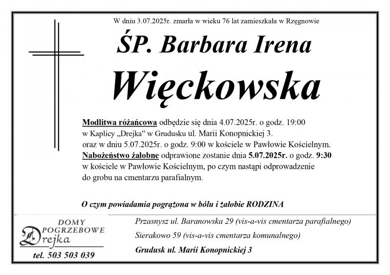 Barbara Irena Więckowska