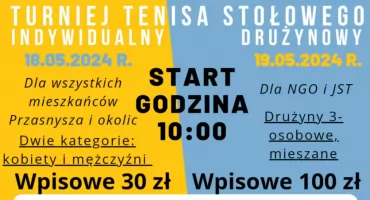 Charytatywny turniej tenisa stołowego