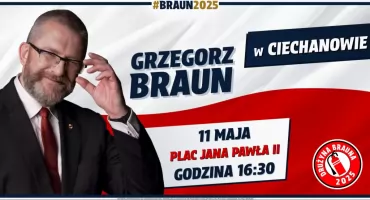 Grzegorz Braun, kandydat na Prezydenta RP w Ciechanowie