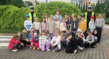 Lekcja bezpieczeństwa z przasnyskimi policjantami