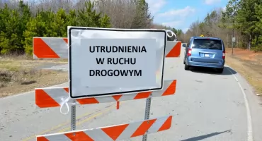 Uwaga . Utrudnienia w ruchu drogowym