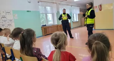 Wizyta Policji w Szkole Podstawowej w Bogatem