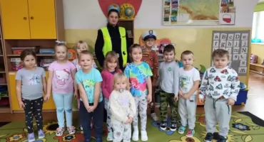 Wizyta pani Policjant w przedszkolu