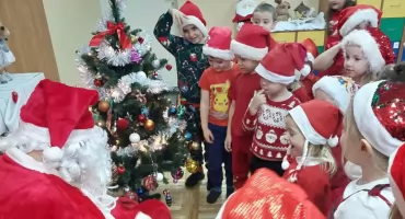 Wizyta Świętego Mikołaja w Przedszkolu w Lesznie