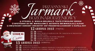 Jarmark Bożonarodzeniowy w Przasnyszu już 12–13 grudnia 2025 roku!