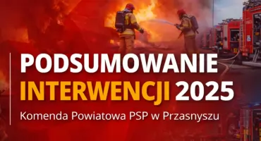 Interwencje strażaków w powiecie przasnyskim w 2025 roku – najważniejsze dane