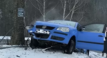 Wypadek na DW615. Interweniowali policjanci grupy SPEED