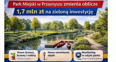 Park Miejski w Przasnyszu przechodzi metamorfozę. Zielona inwestycja za 1,7 mln zł już ruszyła