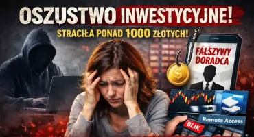 Oszustwo inwestycyjne w powiecie ciechanowskim. Mieszkanka straciła ponad tysiąc złotych