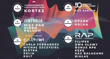 Muzyczna wiosna i lato w Ciechanowie. Gwiazdy, opera i rap festiwal