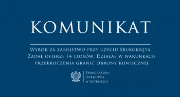 14 ciosów śrubokrętem i śmierć po libacji. Jest wyrok w głośnej sprawie spod Przasnysza