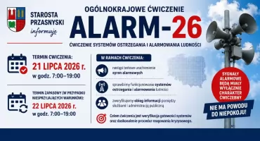 W powiecie przasnyskim zawyją syreny. Starosta uspokaja – to tylko ćwiczenia