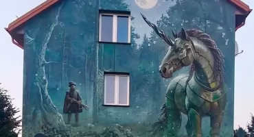 Nowy mural dołącza do symboli Jednorożca. Gmina zyskuje kolejną atrakcję turystyczną