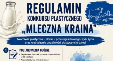 „Mleczna Kraina” czeka na młodych artystów. Ruszył konkurs plastyczny w Chorzelach
